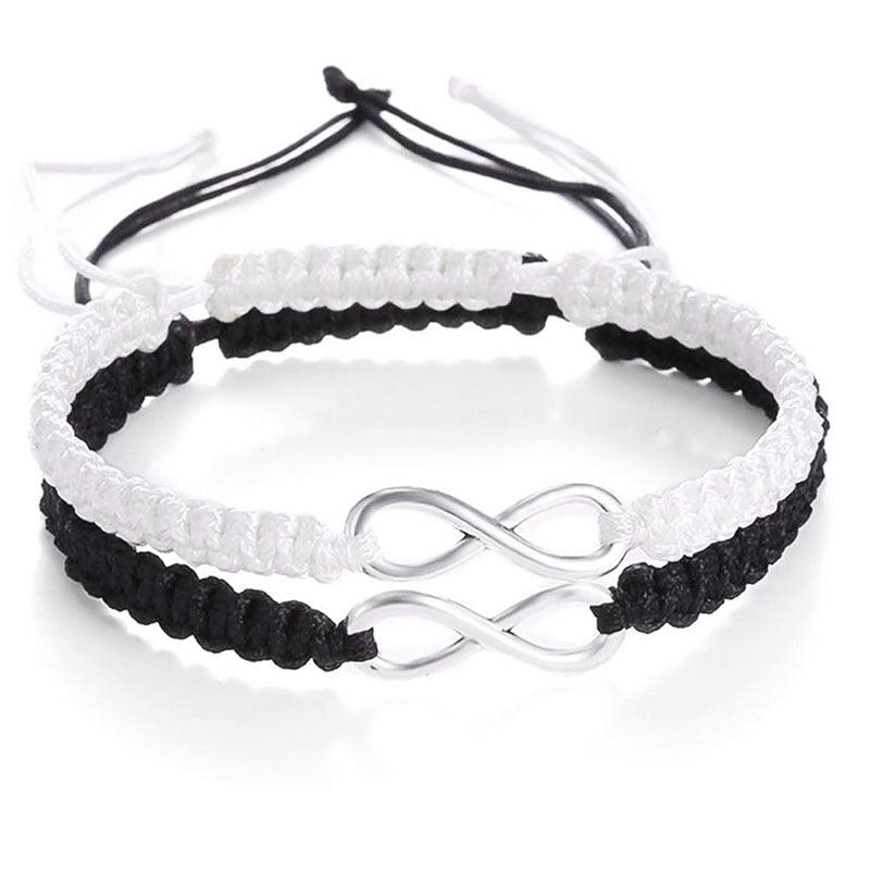 Bracelets en Cuir Ajustables Faits Main pour Couples