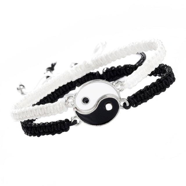 Bracelets en Cuir Ajustables Faits Main pour Couples