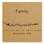 Bracelet en perles fait main avec cordon noir et carte Je t'aime