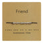 Bracelet en perles fait main avec cordon noir et carte Je t'aime