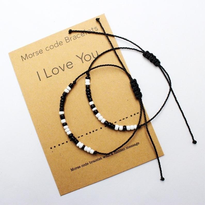 Bracelet pour couples fait main - Bijoux relation ajustables