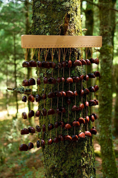 Handmade Juju Duckvine Seed Shell Bar Wind Chime