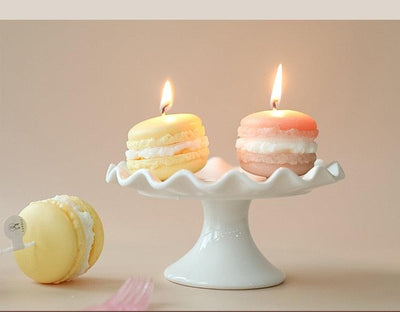 Ensemble de bougies parfumées en macaron fait main pour la décoration intérieure
