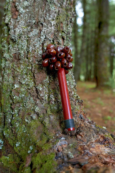 Handmade Pala Cardamom Seed Pod Wooden Handle Shaker