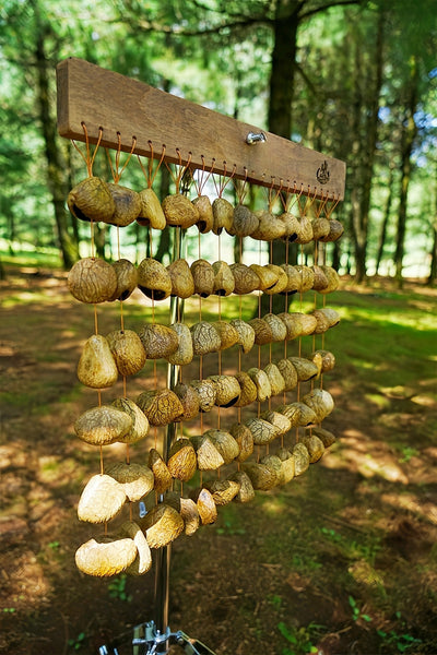 Handmade Panji Black Fruit Seed Shell Bar Wind Chime