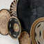 Hand-Painted Black Binga Flat Basket Set