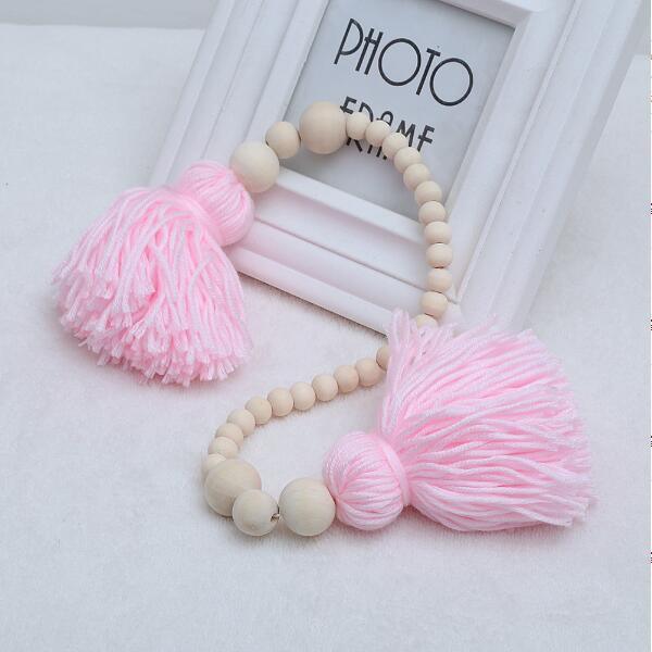 Nordic Wooden Beads Moon & Star Crib Mobile