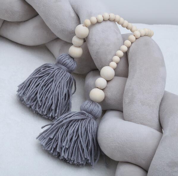 Nordic Wooden Beads Moon & Star Crib Mobile