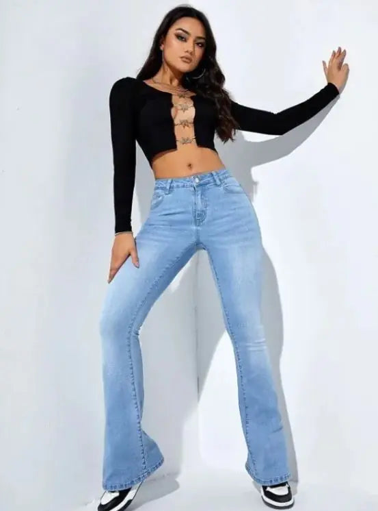 Women's High Waist Slim-fit Stretch Trousers