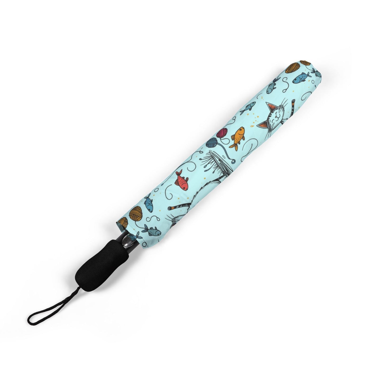 Whimsical Cat Print Umbrella for All Seasons - Korvel