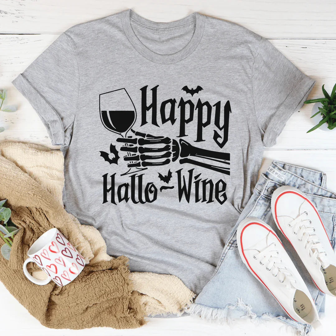 Happy Hallowine Skull Hand Tee - Korvel