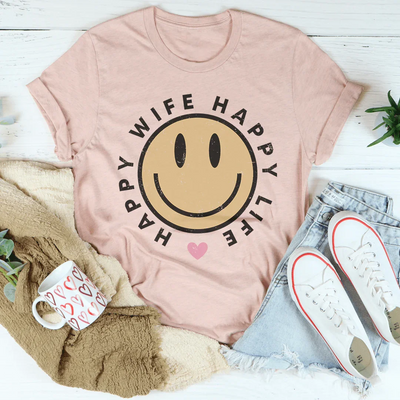 Camiseta Esposa feliz, vida feliz