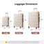 Hardshell Luggage Sets 3 Pcs Spinner Suitcase with TSA Lock Lightweight 20''24''28''  Brown+White + ABS - Korvel