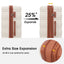 Hardshell Luggage Sets 3 Pcs Spinner Suitcase with TSA Lock Lightweight 20''24''28''  Brown+White + ABS - Korvel