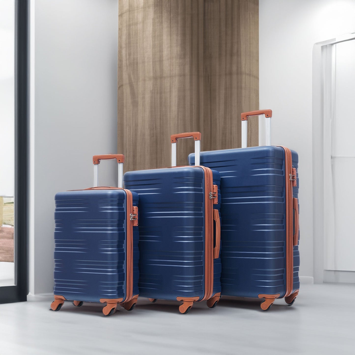 Ensemble de Valises Rigides Bleu Marine Premium - 3 Pièces