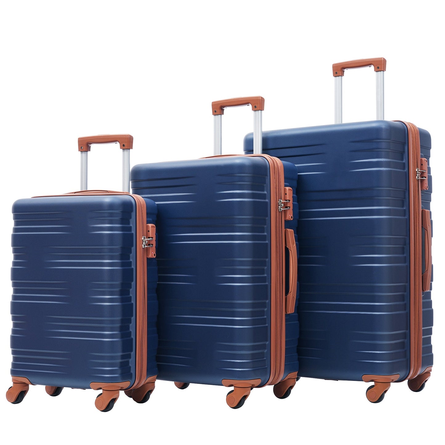 Ensemble de Valises Rigides Bleu Marine Premium - 3 Pièces