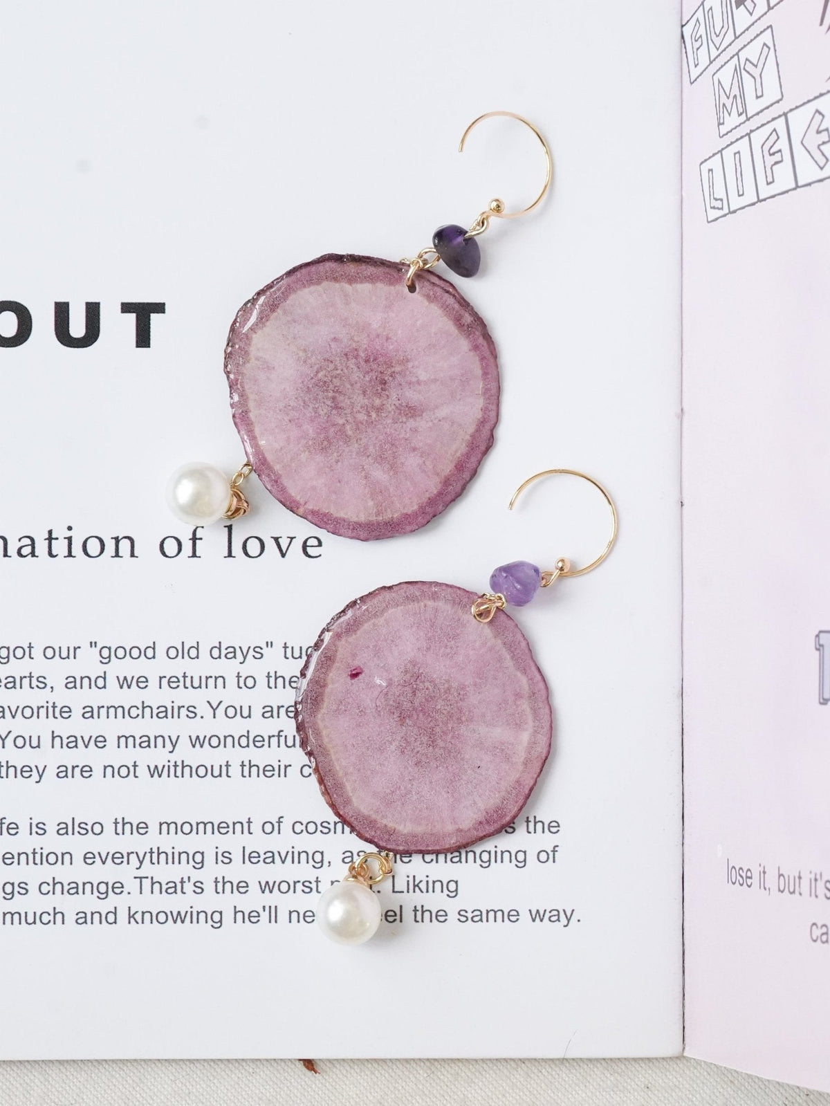 Pendientes de Rodaja de Verdura Harvest Gem - Zanahoria y Batata Morada