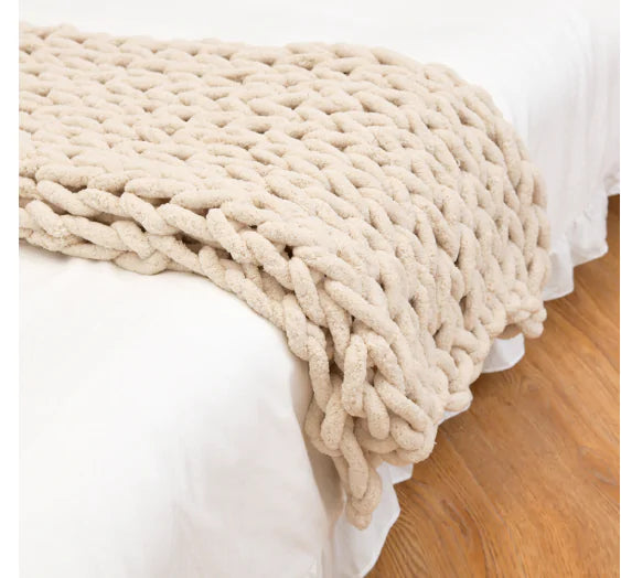 Luxurious Chunky Knitted Blanket