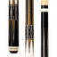 Elegant Midnight Black Cue with Bocote Accents and Mother of Pearl Inlay - Korvel