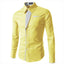 European and American Men's Long Sleeve Color Block Shirt