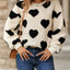 Heart Dropped Shoulder Sweatshirt - Korvel