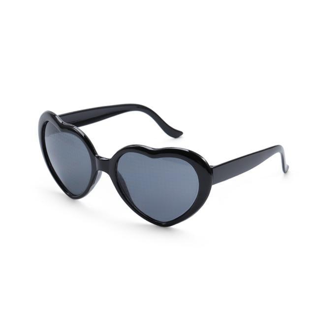 Lunettes de soleil à diffraction effet cœur pour des expériences lumineuses uniques