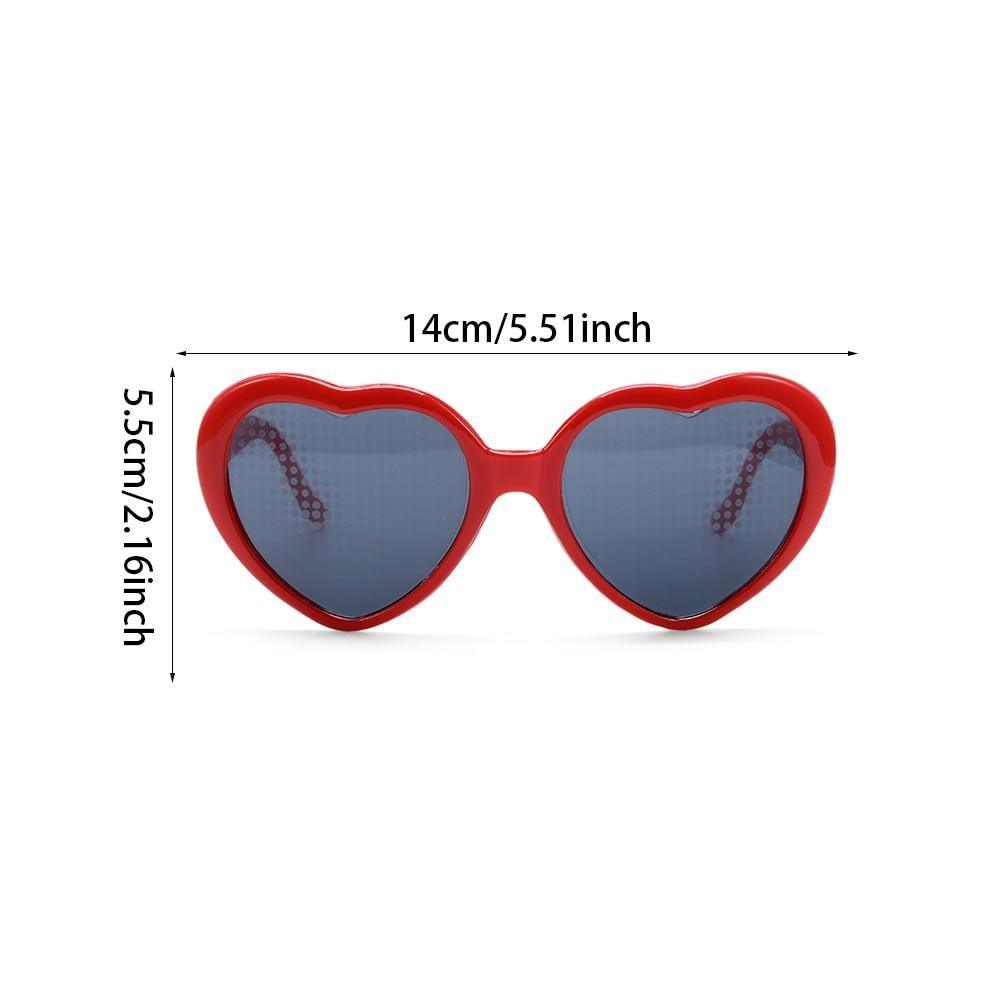 Lunettes de soleil à diffraction effet cœur pour des expériences lumineuses uniques