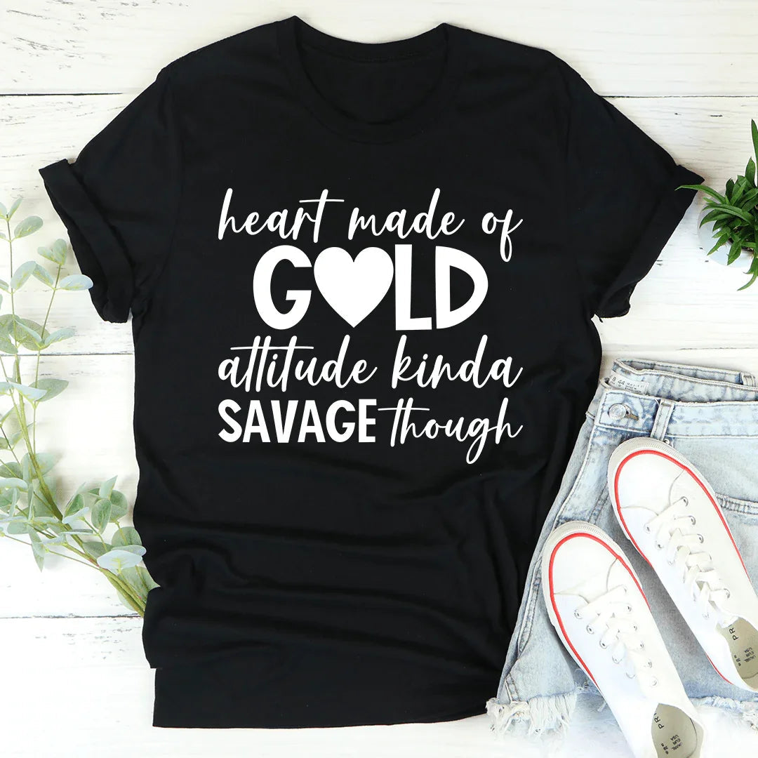 Camiseta Corazón Hecho De Oro