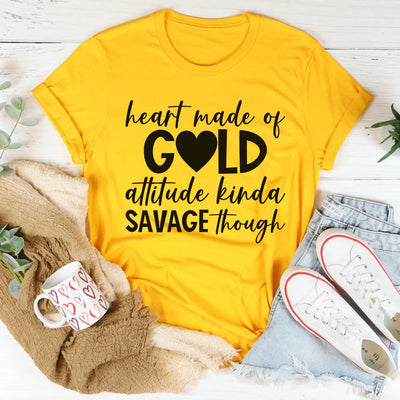 Camiseta Corazón Hecho De Oro