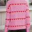 Heart Round Neck Long Sleeve Sweater - Korvel