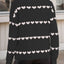 Heart Round Neck Long Sleeve Sweater - Korvel