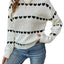 Heart Round Neck Long Sleeve Sweater - Korvel