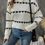 Heart Round Neck Long Sleeve Sweater - Korvel