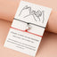 Bracelets Couple Magnétiques en Forme de Cœur - Corde Rouge Noire Ajustable