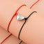 Bracelets Couple Magnétiques en Forme de Cœur - Corde Rouge Noire Ajustable