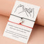 Bracelets Couple Magnétiques en Forme de Cœur - Corde Rouge Noire Ajustable