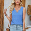 Heathered Notched Wide Strap Tank - Korvel