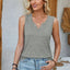 Heathered Notched Wide Strap Tank - Korvel
