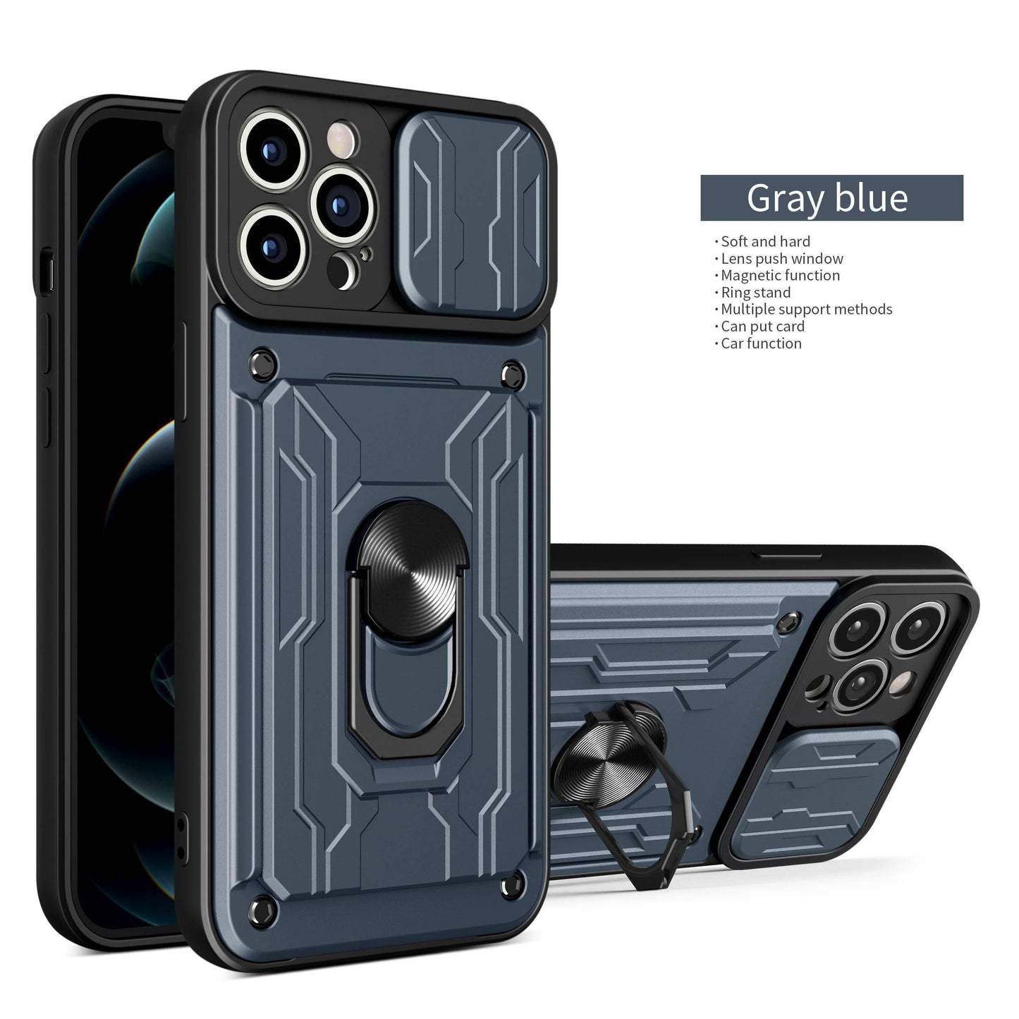 Heavy Duty Armor Case with Card Pocket for iPhone 11 Pro
