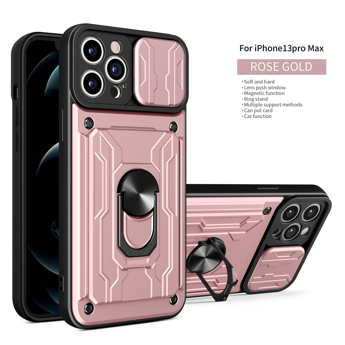 Heavy Duty Armor Case with Card Pocket for iPhone 11 Pro