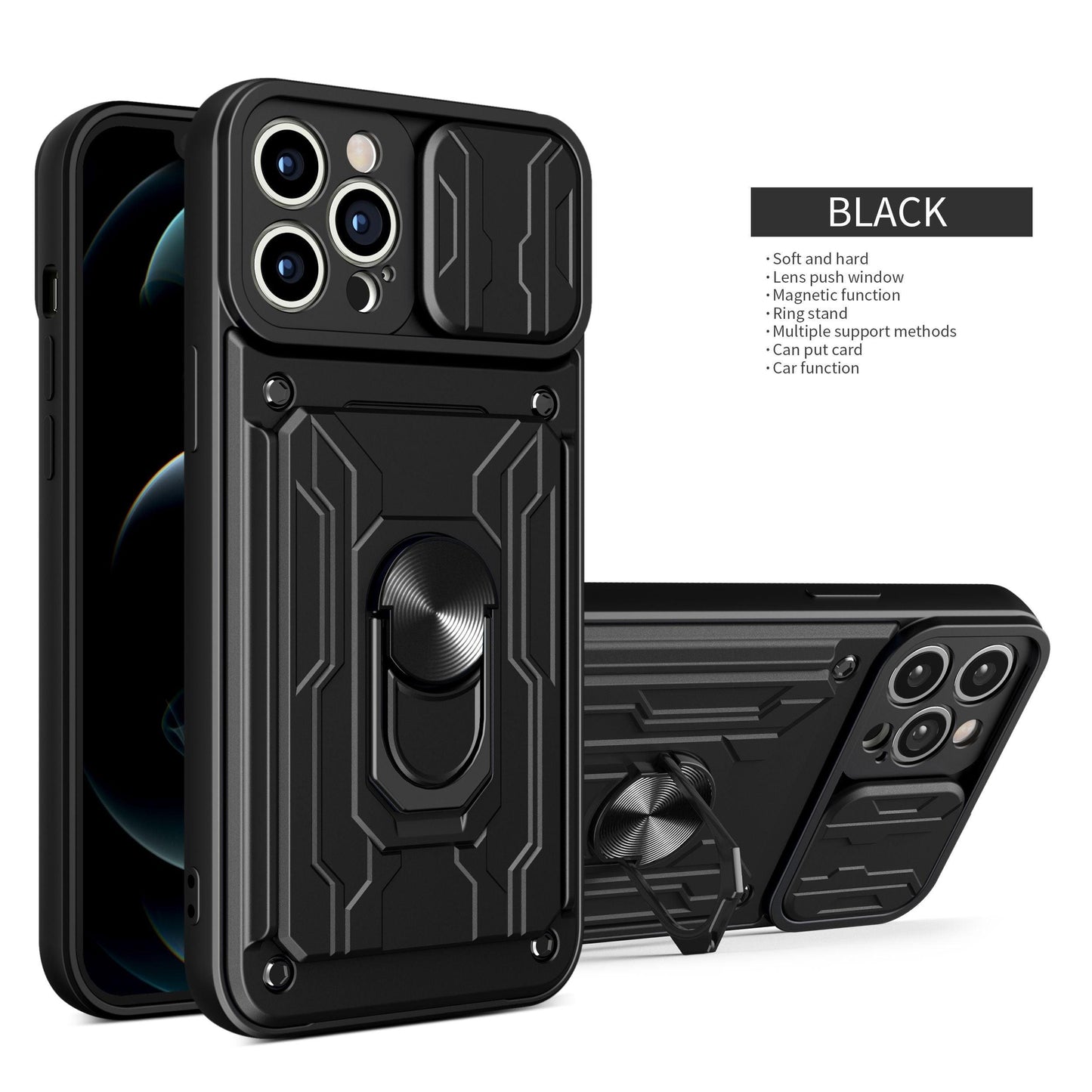 Heavy Duty Armor Case with Card Pocket for iPhone 11 Pro