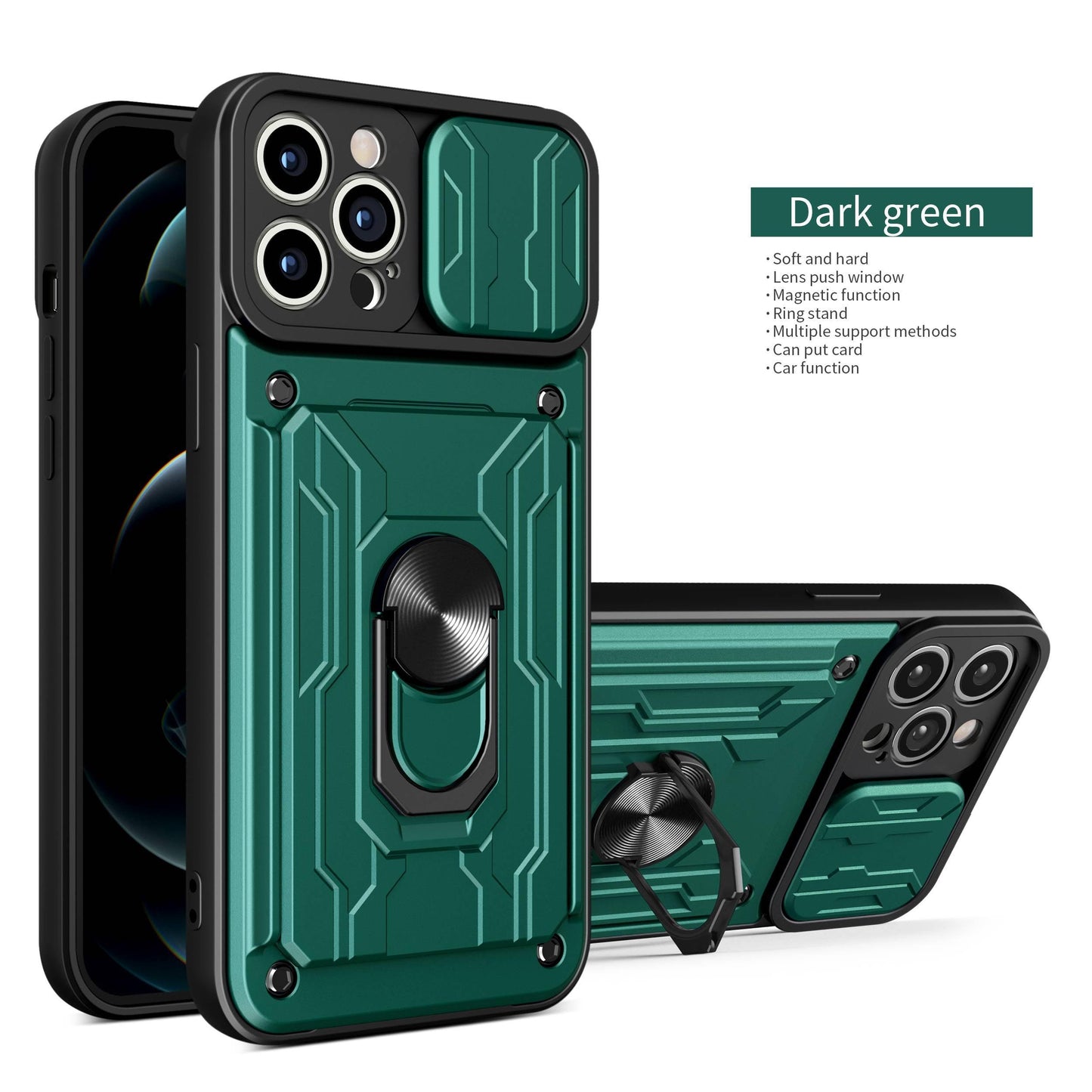 Heavy Duty Armor Case with Card Pocket for iPhone 11 Pro