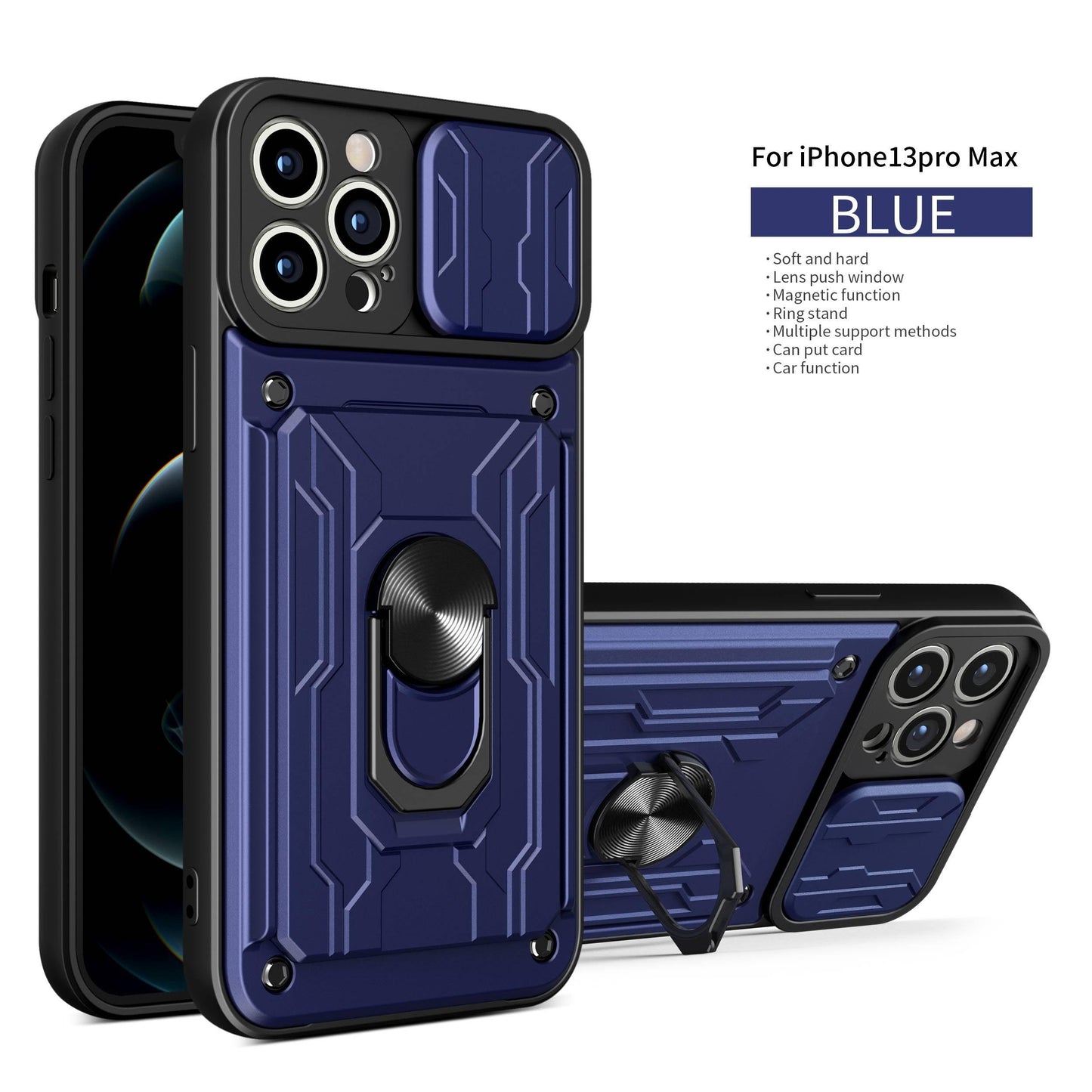 Heavy Duty Armor Case with Card Pocket for iPhone 11 Pro