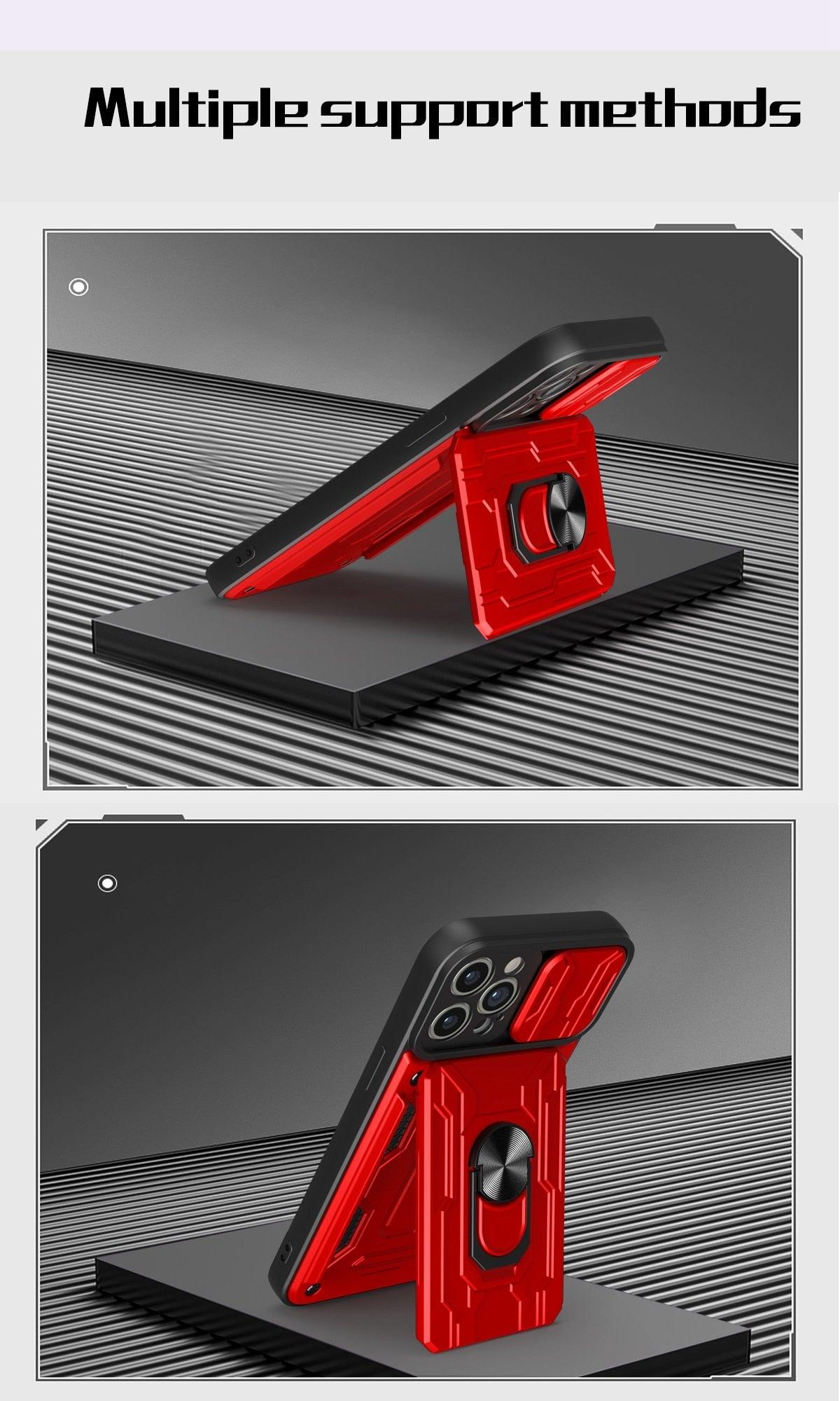 Heavy Duty Armor Case with Card Pocket for iPhone 11 Pro