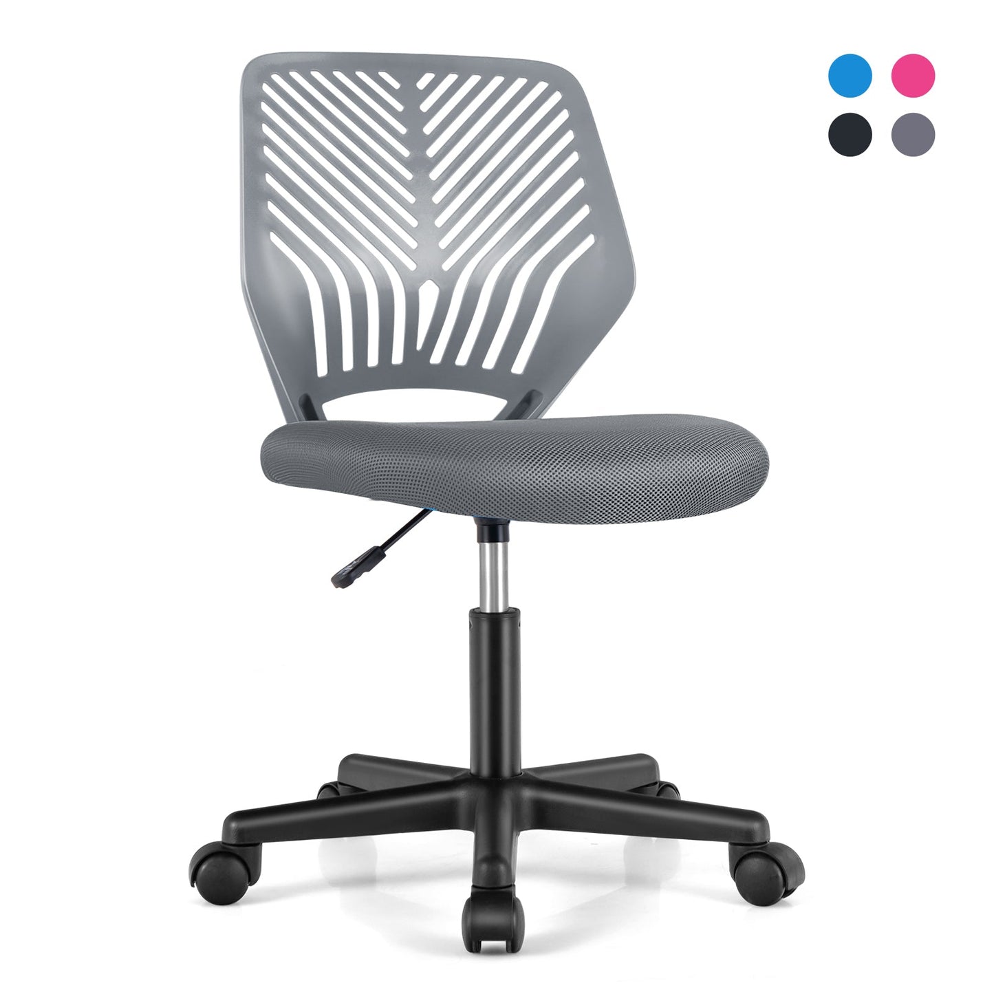 Chaise de bureau ergonomique pour enfants réglable en hauteur - Gris