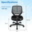 Chaise de bureau ergonomique pour enfants réglable en hauteur - Noir