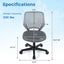 Chaise de bureau ergonomique pour enfants réglable en hauteur - Gris
