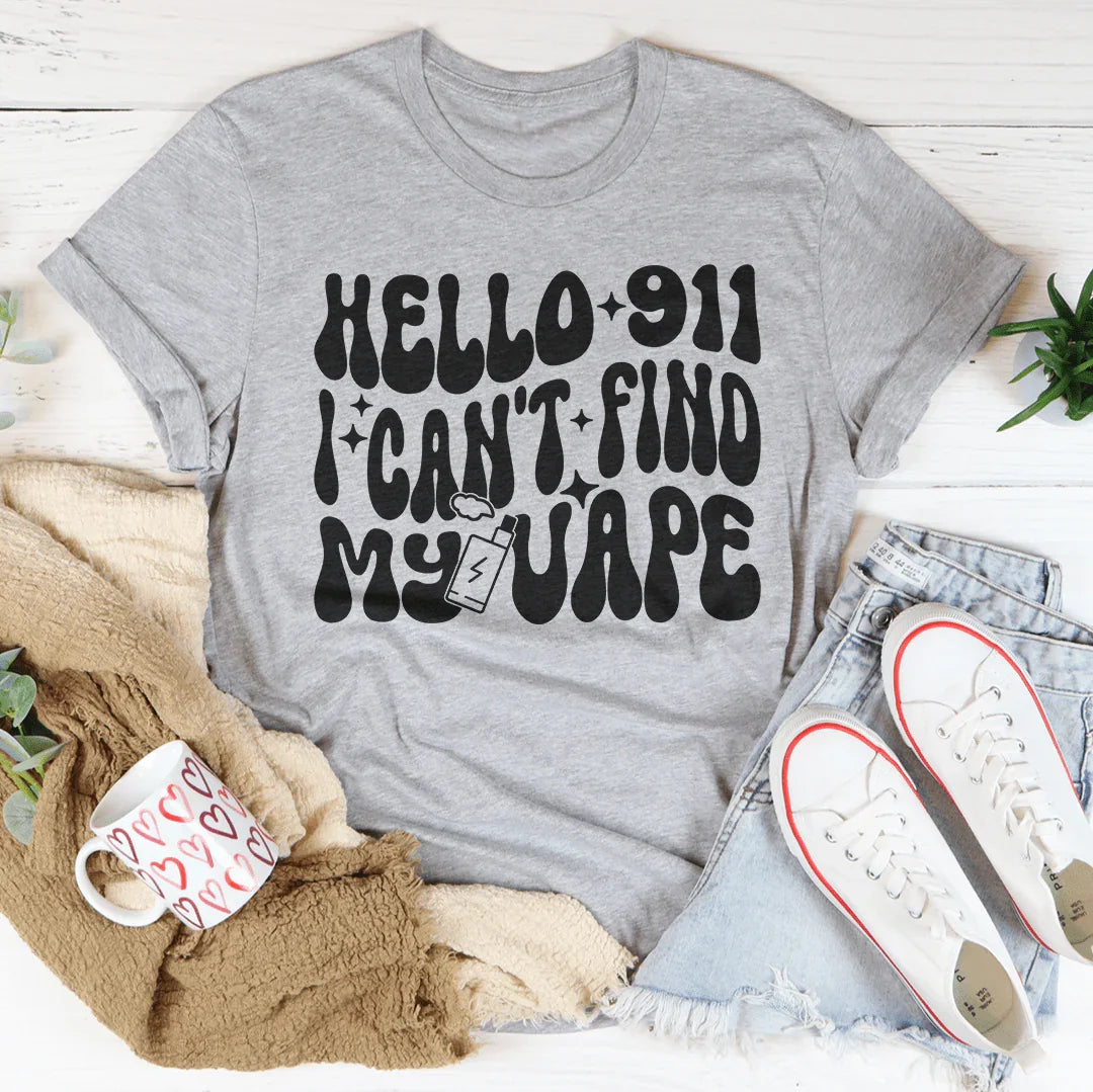 Hola 911, no encuentro mi camiseta de vapeo