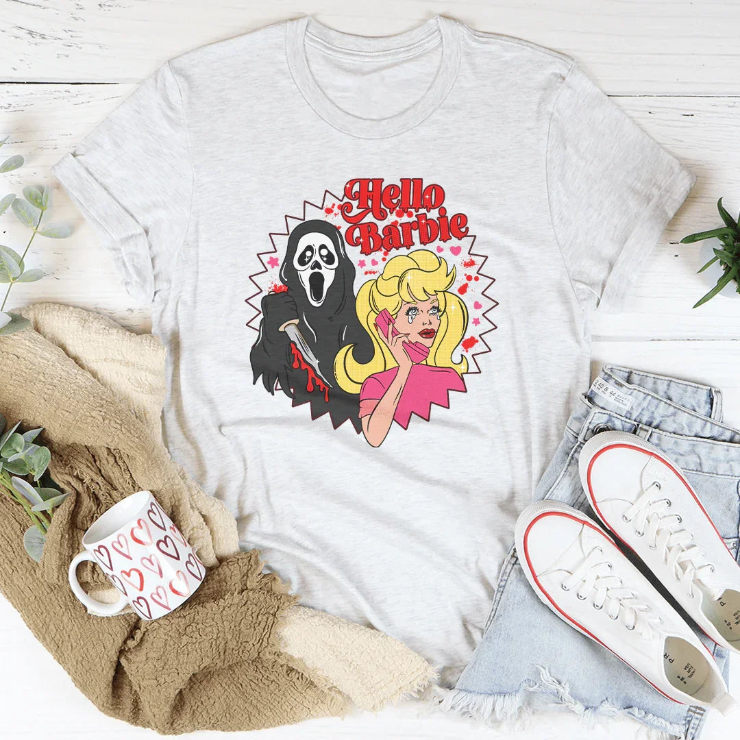 Sassy Ghost Mask Doll Tee for Bold Women - Korvel