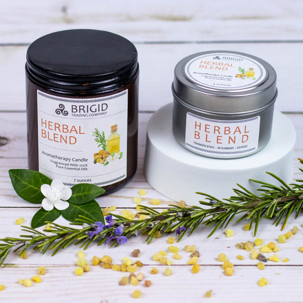 Revitalizing Herbal Soy Wax Candle - Frankincense, Rosemary & Myrtle - Korvel